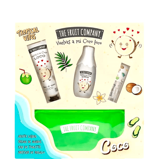 alt="Coffret Summer Coco marca The Fruit Company - Conjunto irresistível com aroma tropical de coco, ideal para cuidados diários e momentos de relaxamento."