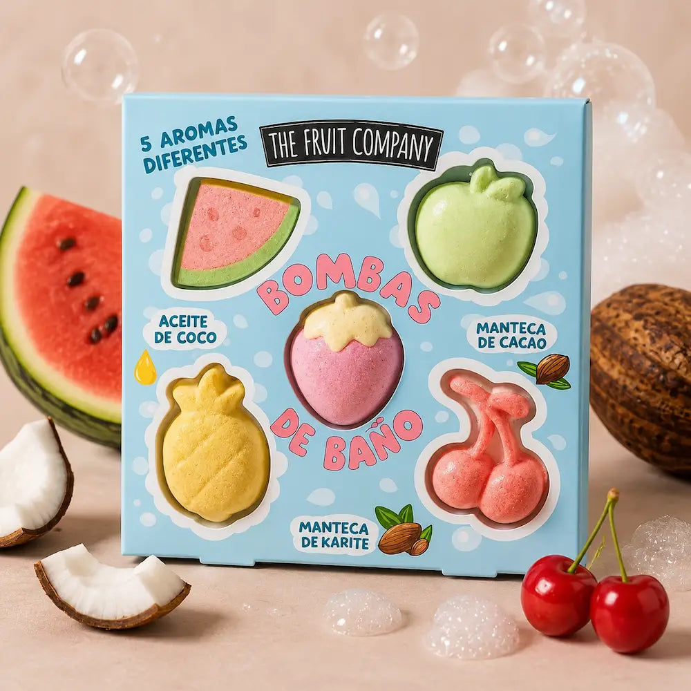 conjunto bombas de banho frutadas the fruit company