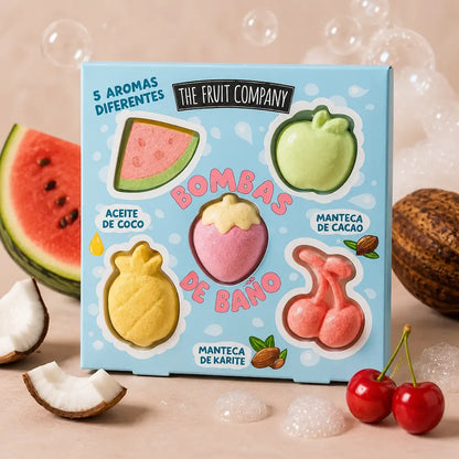 conjunto bombas de banho frutadas the fruit company
