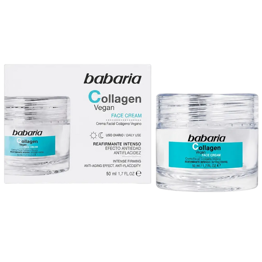 Creme facial reafirmante Babaria com colagénio vegano para reduzir flacidez e rugas