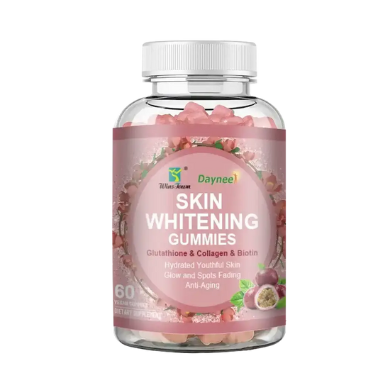 frasco gomas skin whitening colagenio biotina suplemento pele luminosa 60