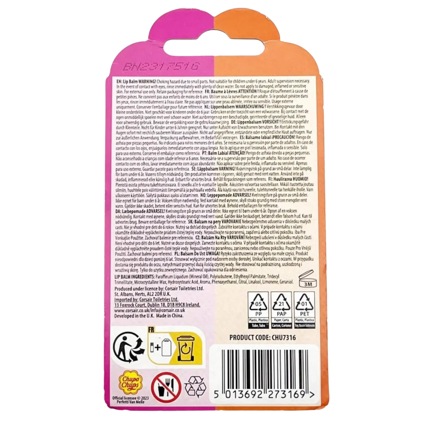 Set de bálsamos labiales Chupa Chups