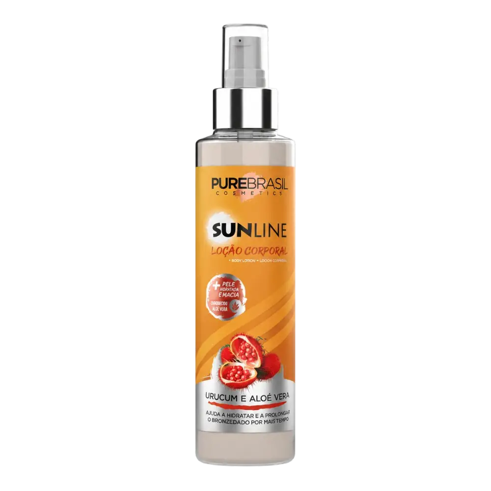 Loção corporal pós-sol Pure Brasil Aloe Vera e Urucum 150ml