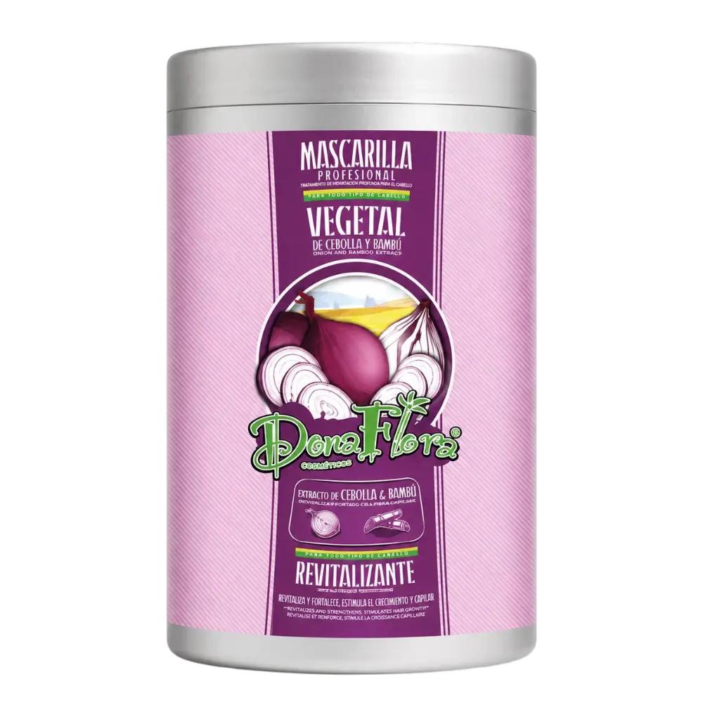 máscara revitalizante cebola e bambu dona flora 1000ml