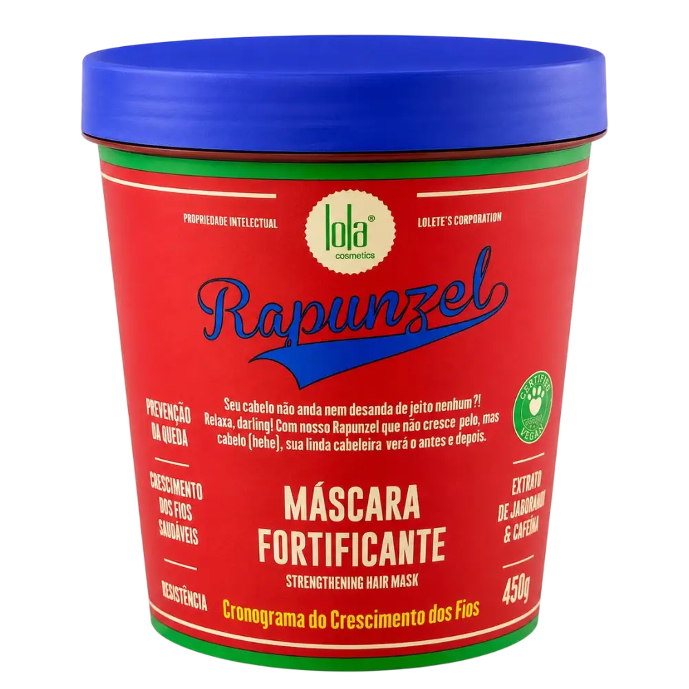 máscara fortificante rapunzel lola cosmetics 450g