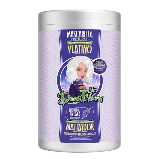 máscara matizadora platino dona flora 1000ml