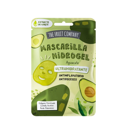 Set de mascarillas de hidrogel frutales con aguacate, uva, pitaya y coco.