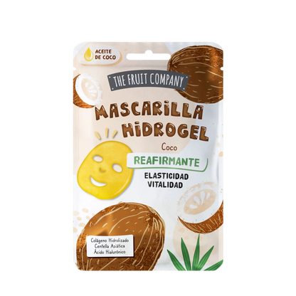 Set de mascarillas de hidrogel frutales con aguacate, uva, pitaya y coco.