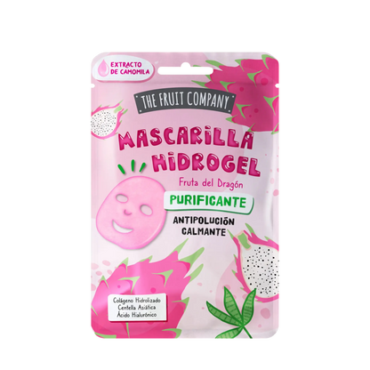 Set de mascarillas de hidrogel frutales con aguacate, uva, pitaya y coco.