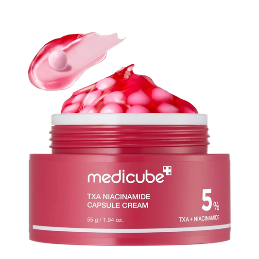 Creme Medicube TXA niacinamida cápsulas para reduzir manchas uniformizar o tom e iluminar a pele