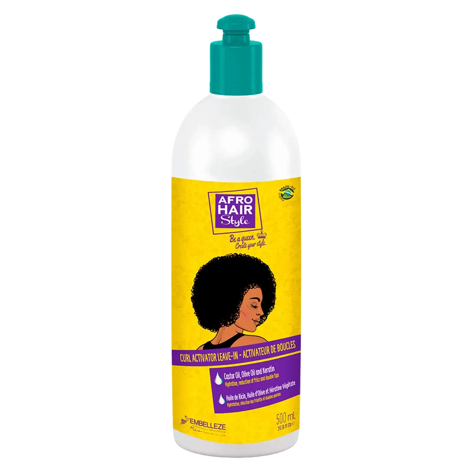 ativador de caracóis novex afro hair style 500ml definição hidratação cabelo crespo