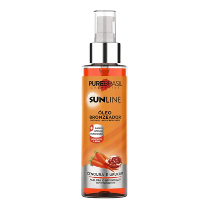 Óleo bronzeador Pure Brasil Sunline cenoura e urucum 100ml
