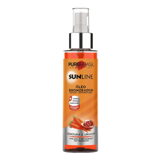 Óleo bronzeador Pure Brasil Sunline cenoura e urucum 100ml