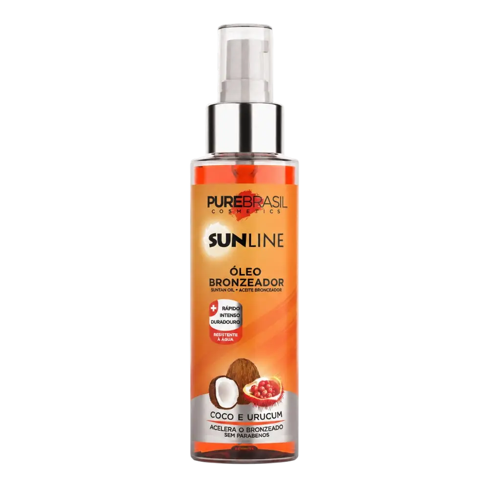 Óleo bronzeador Pure Brasil Sunline coco e urucum 100ml