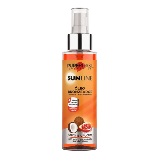 Óleo bronzeador Pure Brasil Sunline coco e urucum 100ml