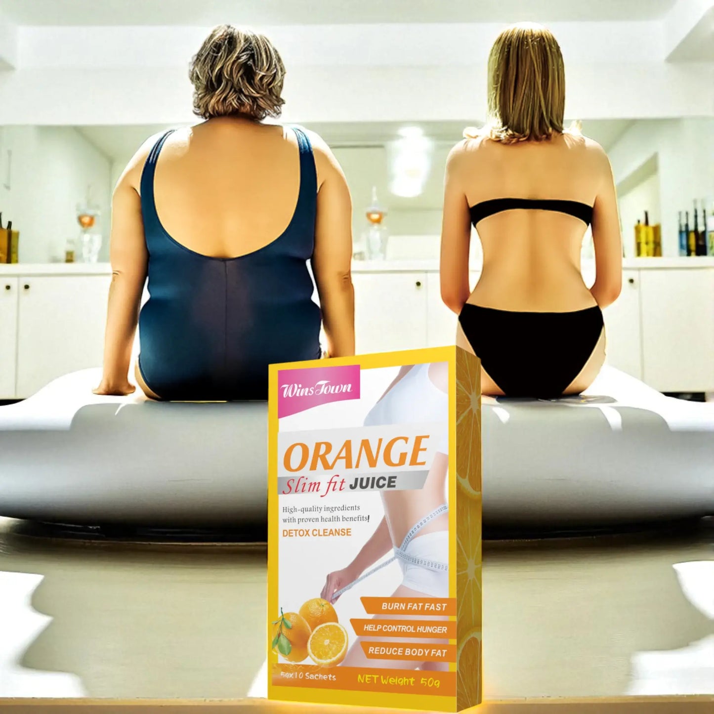 Suplemento em pó com sabor a laranja