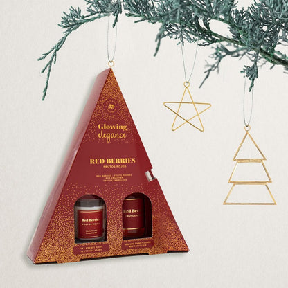 Pacote de Natal com ambientador e vela com aroma de Frutas Vermelhas - Storettastic