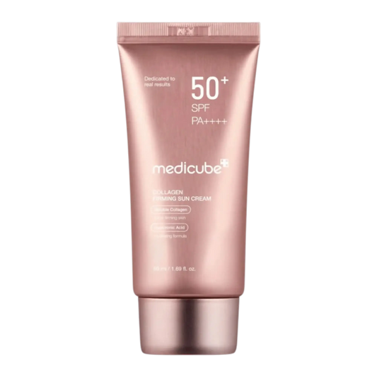 Protetor solar Medicube SPF50+ com colagénio efeito firmador hidratação e proteção diária da pele