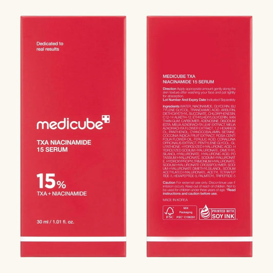 Sérum facial Medicube TXA Niacinamide 15% anti manchas ingredientes