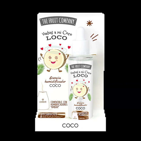 alt="Coco - Essência para Difusor marca The Fruit Company - Essência aromática com fragrância de côco, ideal para criar um ambiente fresco e tropical, proporcionando um toque exótico e relaxante ao espaço."