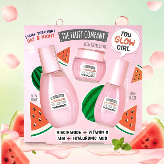 Kit facial Watermelon Glow: Tónico + Crema + Sérum